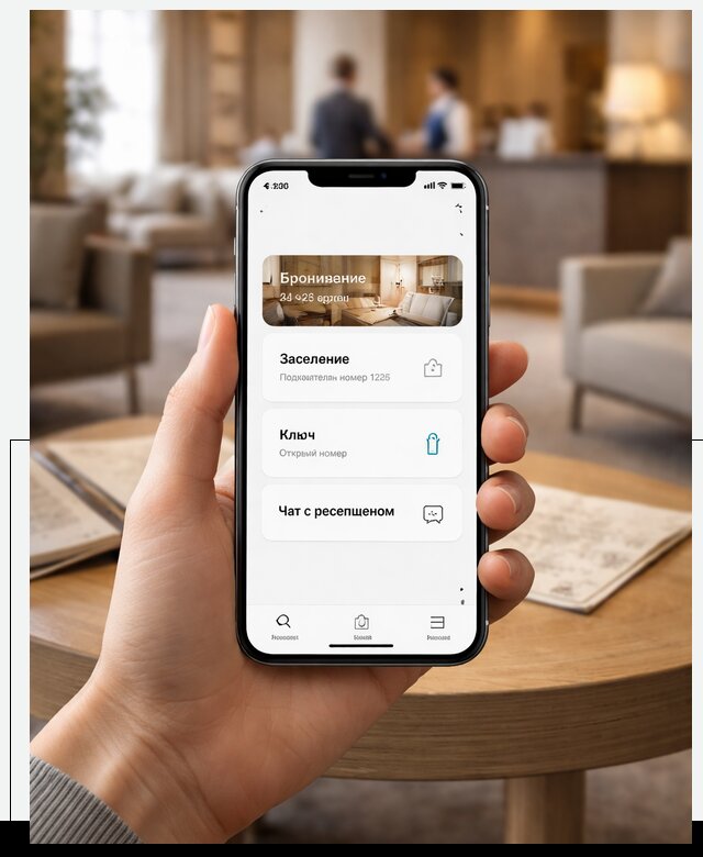 Мобильное приложение для гостей отеля в Калининграде, управление сервисом